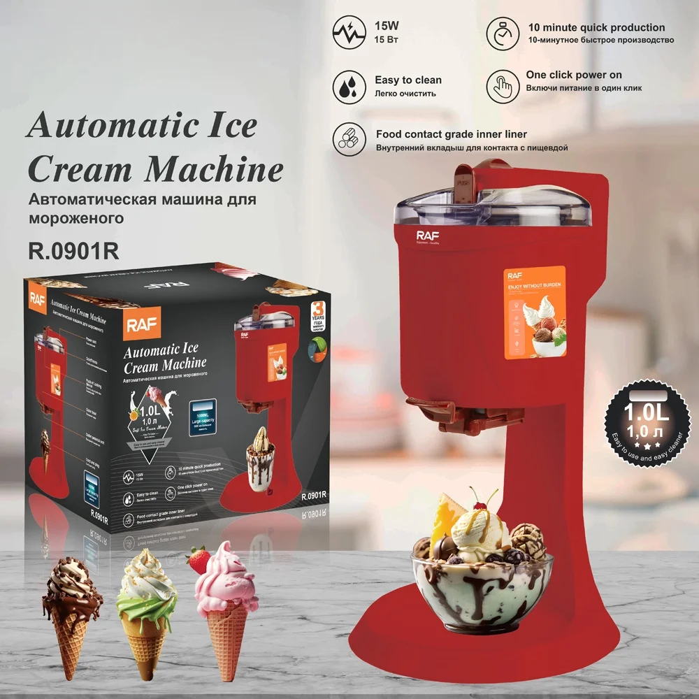 Mini Fruit Ice Cream Machine Children DIY Cone Ice Cream Maker Fully Automatic