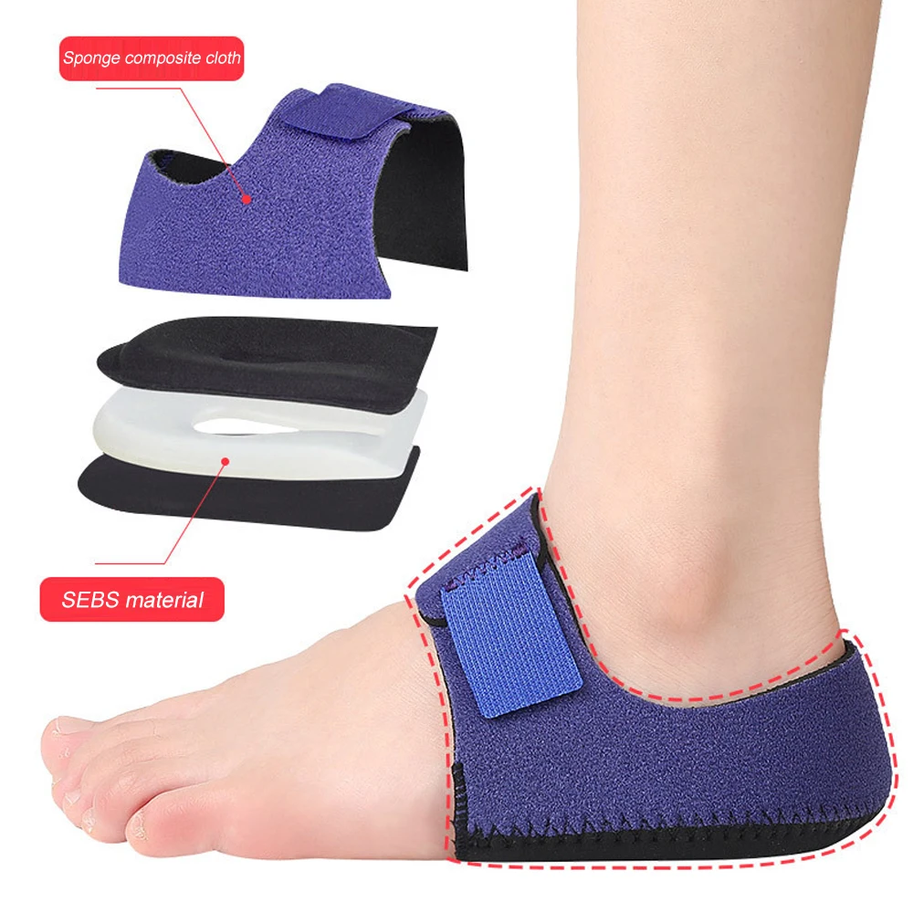 1Pair Gel Heel Pad Pain Relief for Plantar Fasciitis Sock Worn in Shoes Thin Heel Spur Foot Skin Care Protectors Foot Care