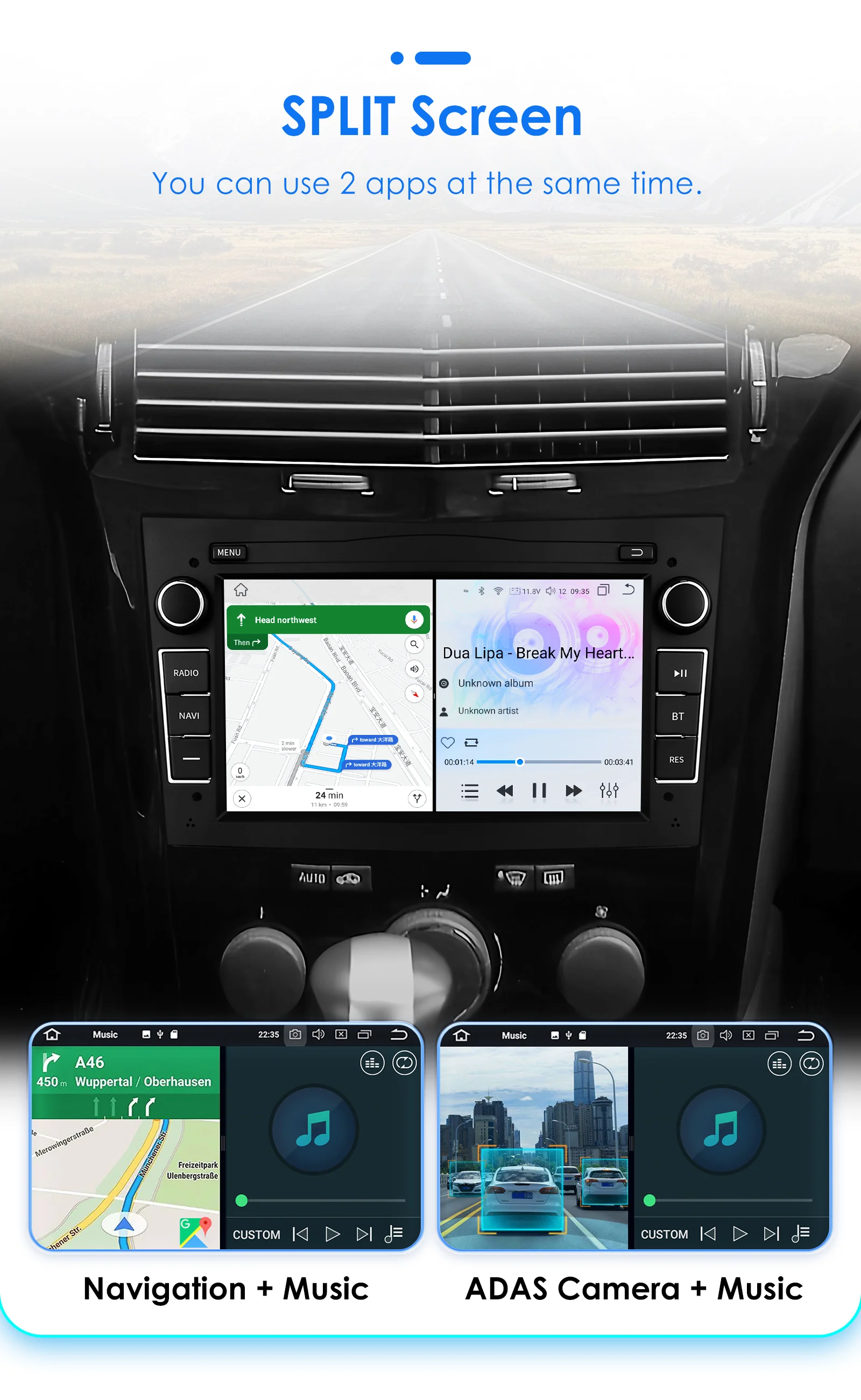 Autoradio Android 13 7 Pouces Pour Opel/Vauxhall - Sans Fil CarPlay/Android Auto, 2Go/32Go, GPS - 11