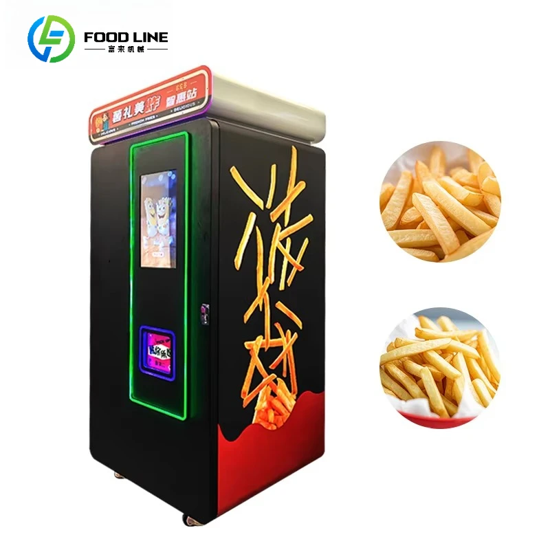 French Fries Chips Sales Machines Electronic Fried Chicken Wings Snack Self Service Auto French Fry Vending Machine Customized