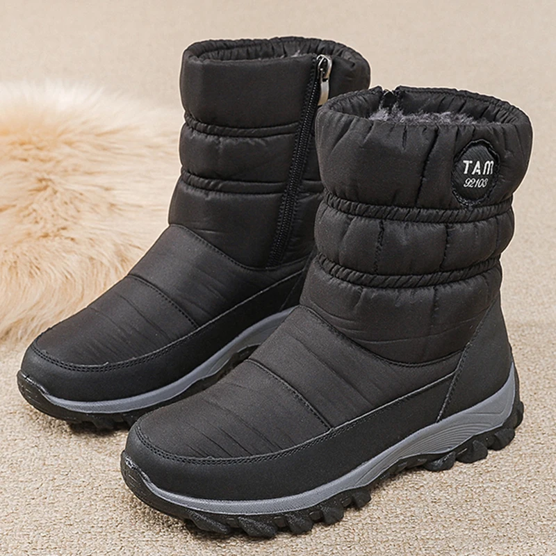 Snow Boots Woman Plus Size Shoes Woman Platform Ladies Shoes New Mid Women\'s High Boots Platform Botas Mujer Winter Boots Women