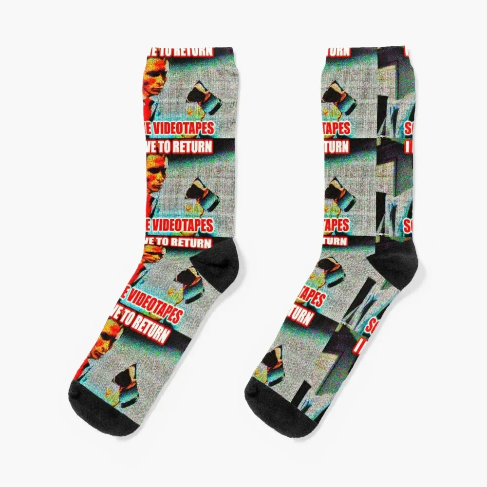 

Return Those Videotapes Socks New year's snow christmas gift Women's Socks Men's