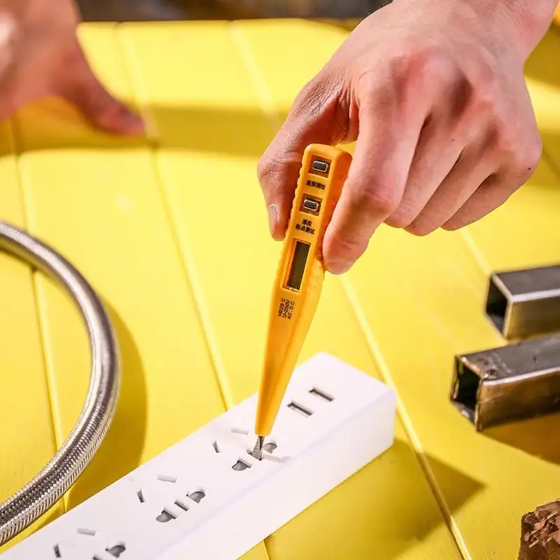 Professional Electrical Tester Pen With Clear LCD Display Twin Mode Testing 12-250V Detection ABS Housing Design M4YD