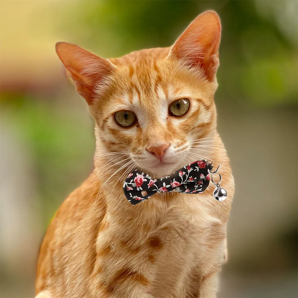 

2pcs Cat Collar Cute Bow Tie Separated Summer Kitten Collars Pet Neck Adjustable Lightweight Safe Comfortable Dog