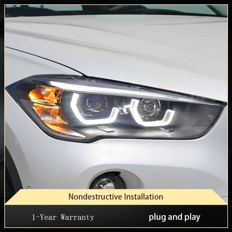 Car Headlight For BMW X1 F48 F49 2016 2017 2018 2019 Laser Lens Lights Upgrade LED DRL Turn Signal Light Automotive Accessories