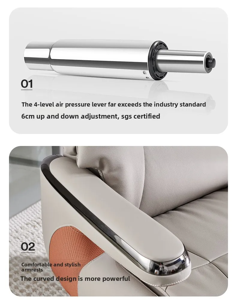 Роскошное эргономичное офисное кресло, электрическое массажное кресло для босса, натуральная кожа, компьютерное сиденье для руководителя, вентилируемое игровое кресло с подогревом