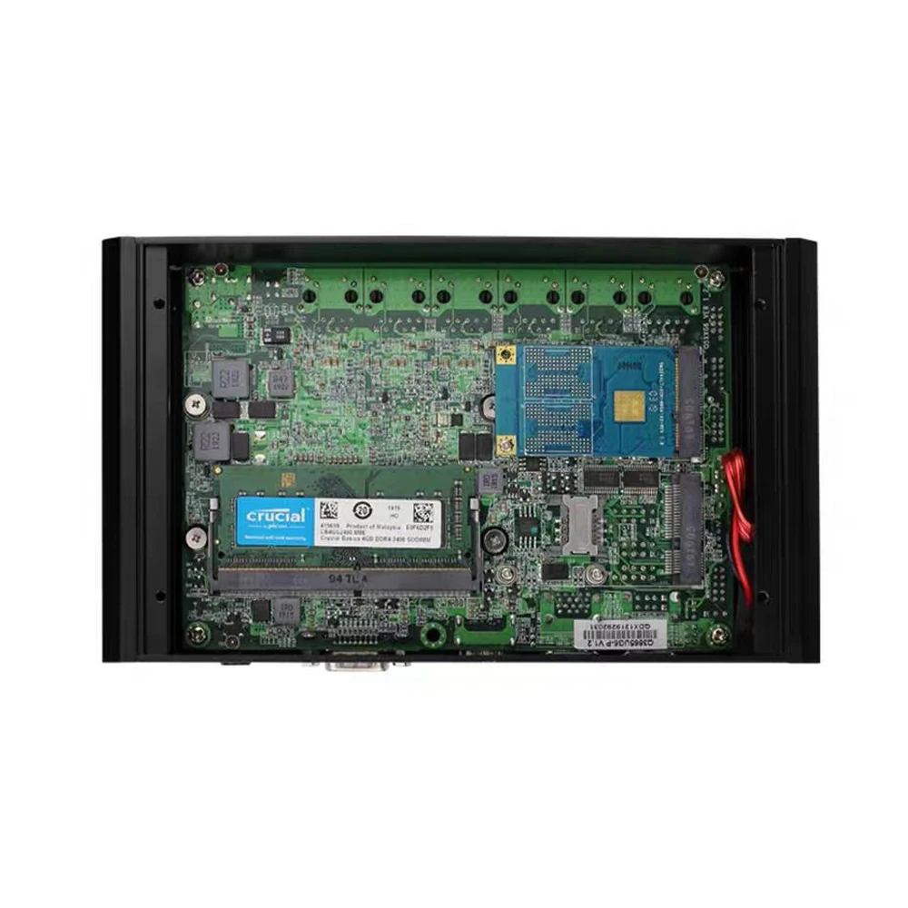 Mini computer industriale aziendale senza ventola Core i3-7100U i5-7200U 2 core a bassa potenza 6 × i211 LAN Firewall PC Pentium 4415U Pfsense