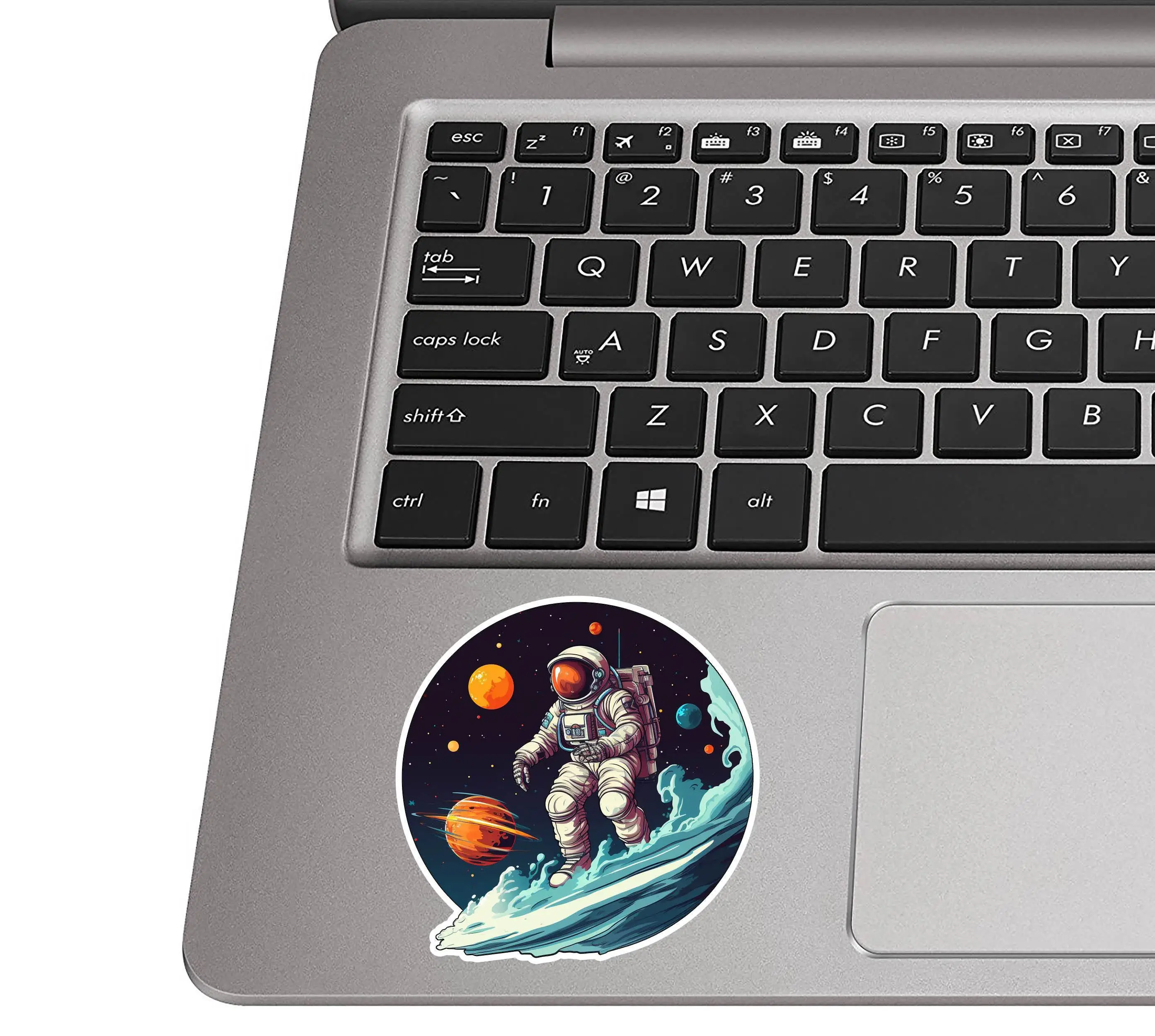 Sci-Fi Space Man Astronaut Surfing Cosmic Wave Vinyl Car Sticker Decal for Car Window and Laptop Decorative Graphic