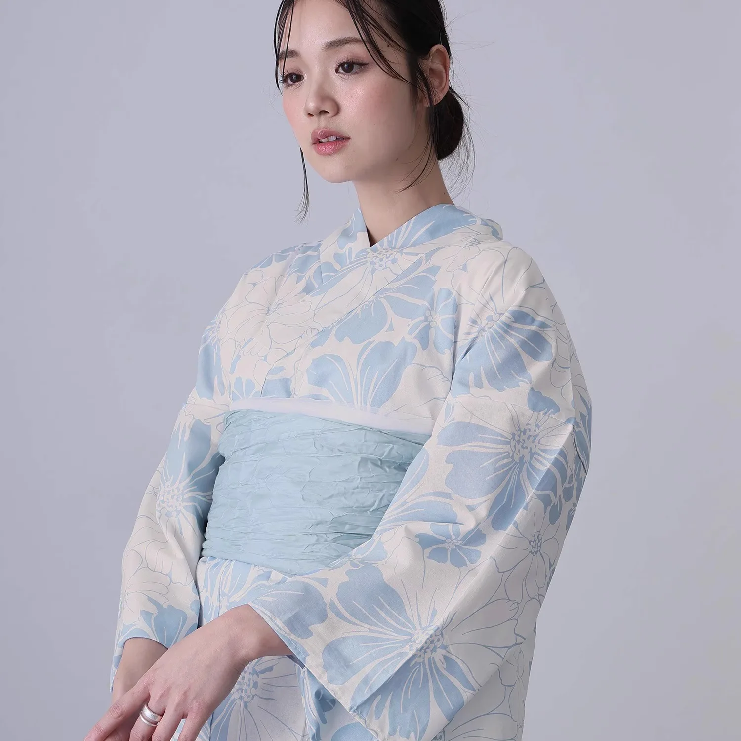 Traditional Yukata Kimono Cotton Linen Material Girl Dress 2026 Summer Collection Chinese Production Ethnic Wear Stage Costume