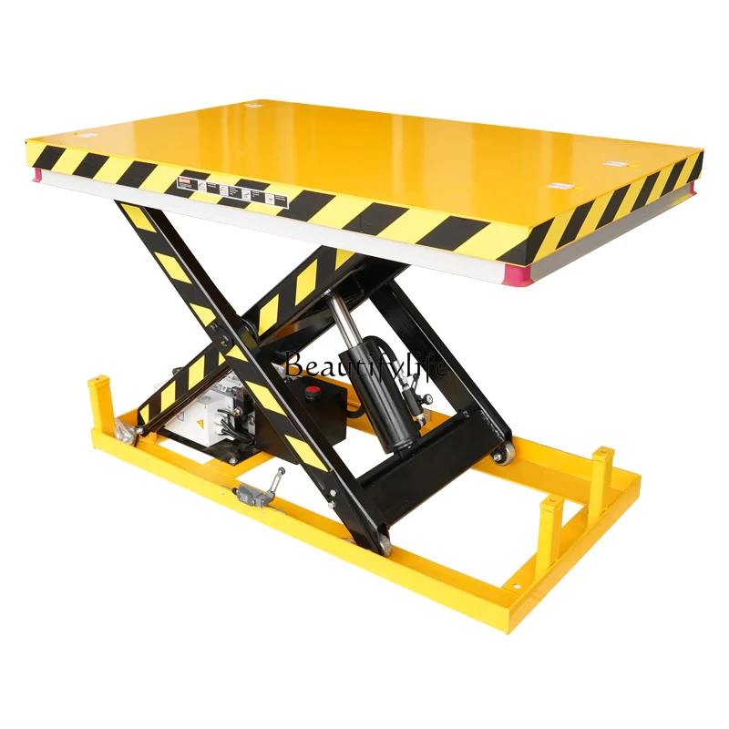 Electro-hydraulic lifting platform Fixed mobile scissors Small loading and unloading workbench