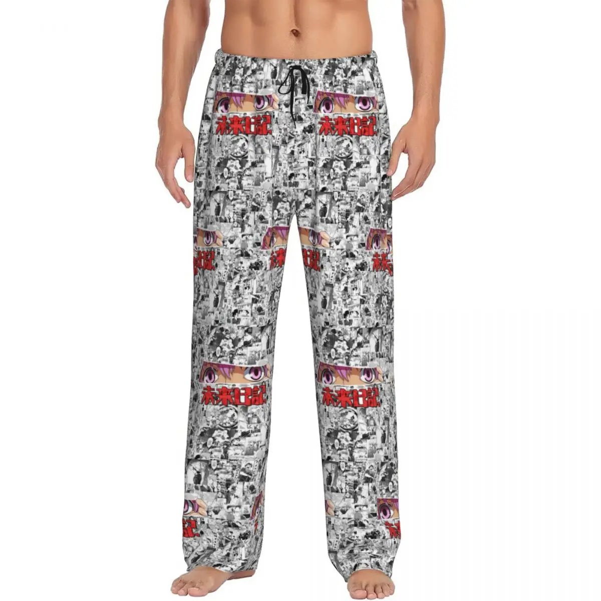

Изготовленные на заказ пижамные штаны Yuno Gasai от Mirai Nikki, мужская одежда для сна, штаны для сна с карманами