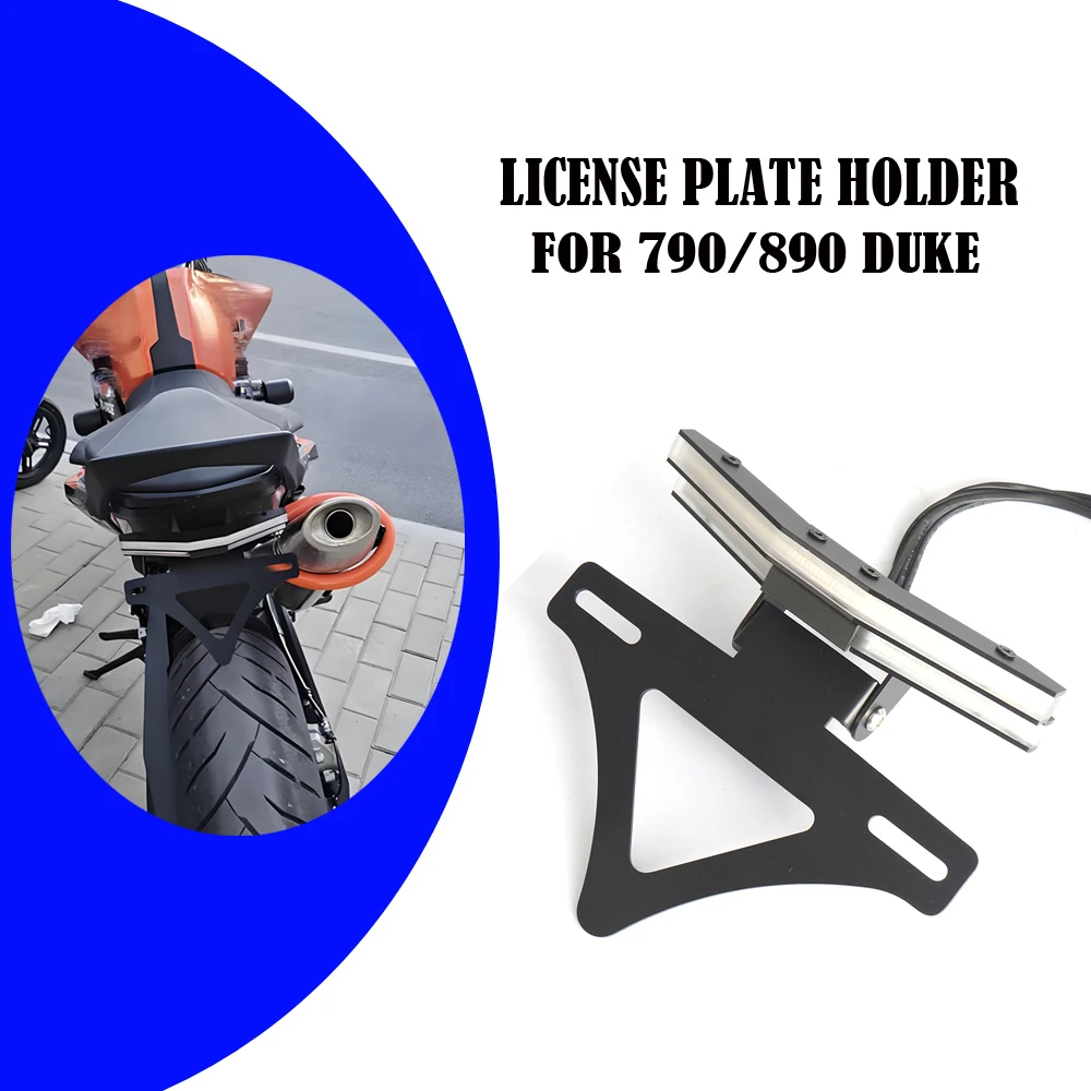 

NEW Motorcycle Rear Short Tail Stock License Plate Holder Tailstock Bracket LED Light For 790 890 Duke 790Duke 890Duke 2018-2025