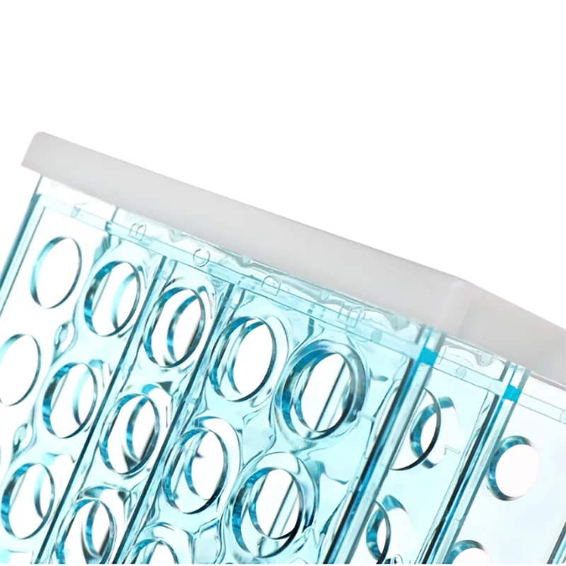 Trójwarstwowy, odłączany plastikowy stojak na probówki, wielofunkcyjny stojak na probówki wirówkowe, średnica otworów 13 16 18MM, 50 otworów