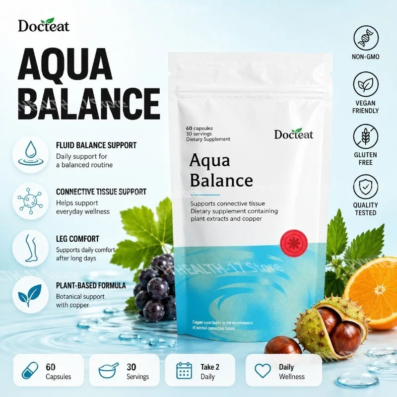 Aqua Balance Wellness Supplement Connective Tissue Support Plant Extract Copper for Men Women 60 Capsules 30 Day Supply
