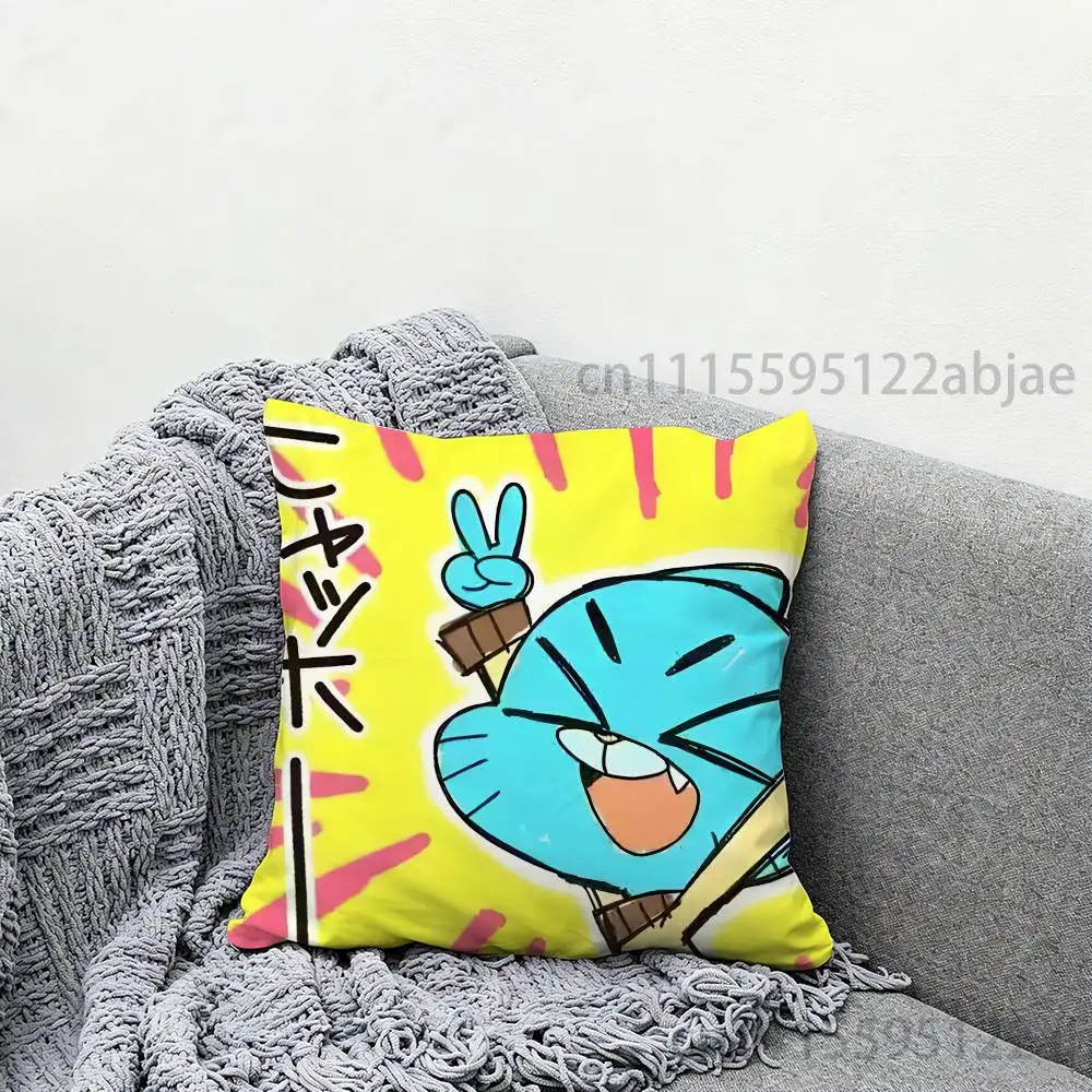 G-Gumball Throw Pillow Case 50x50cm DIY Square Pillowcase Square Office Cushion Cover