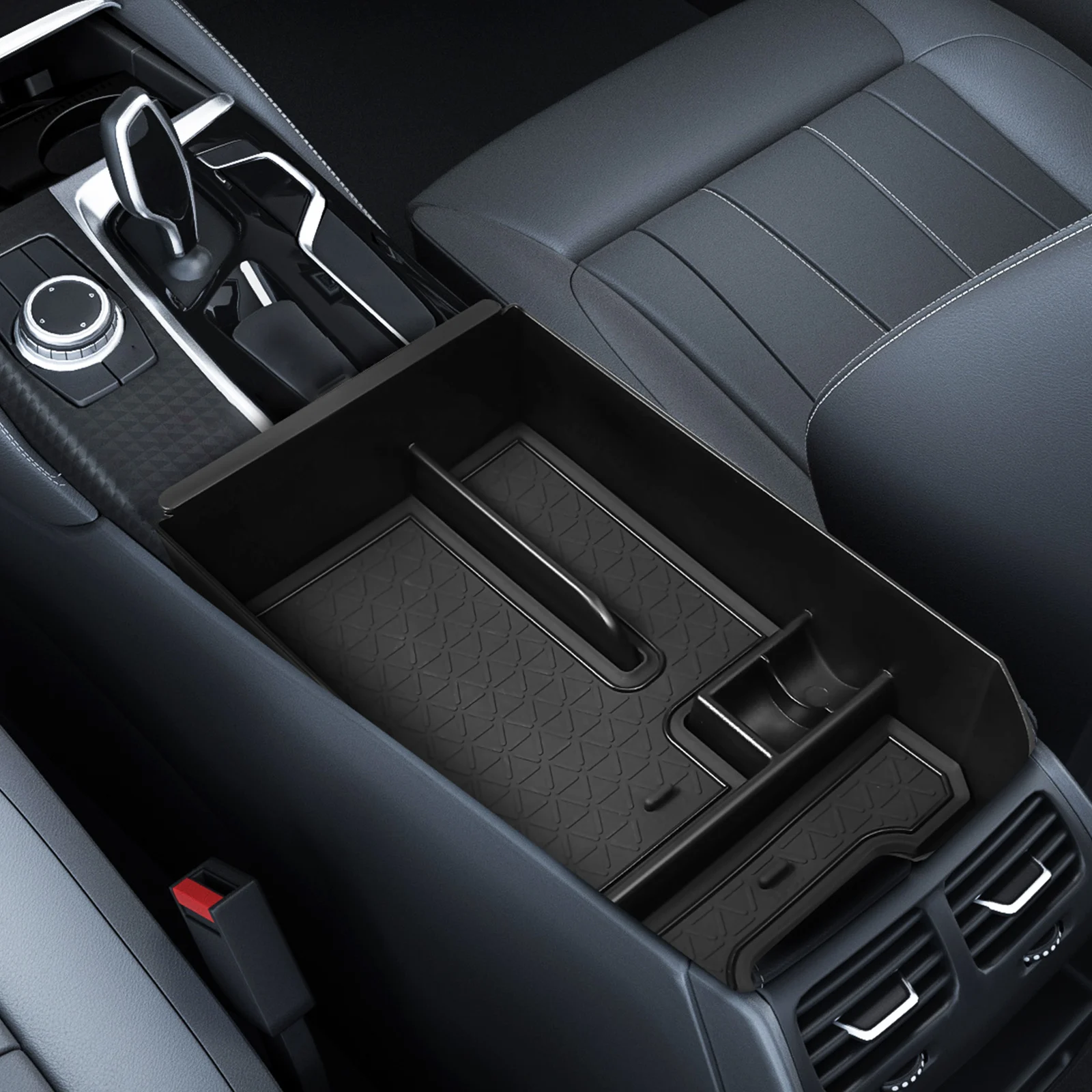 

Car Console Organizer Armrest Storage Box Large Capacity Center Console Organizer Compatible With Most Cars Easy Installation
