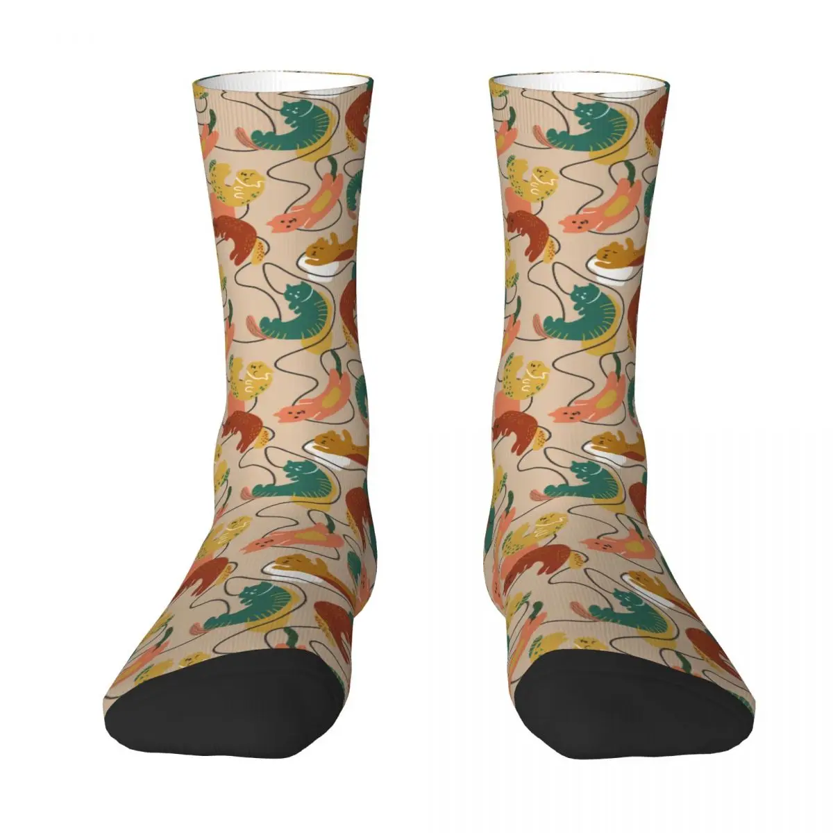 

Colorful Fly Cat Cats Cute Meow Sock Socks Men Women Polyester Stockings Customizable Design