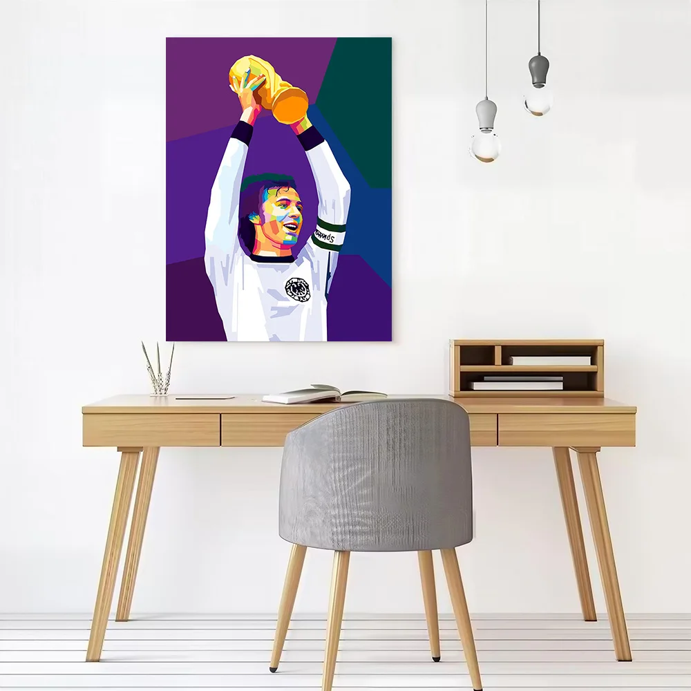 Franz Beckenbauer Wpap Art Canvas Poster Customizable Printed Canvas Painting Wall Art for Fans Modern Living Room Paintings