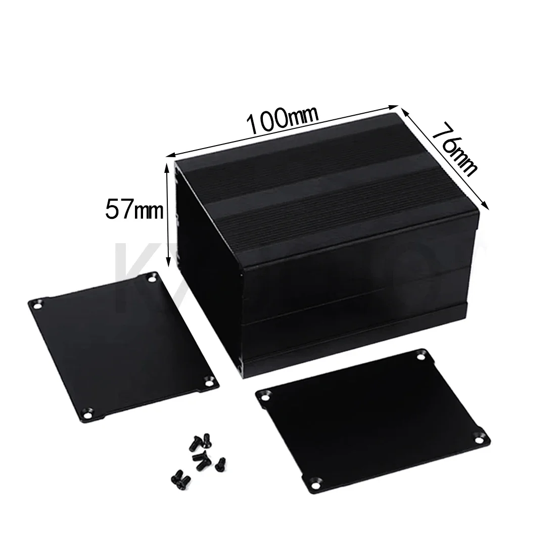 Aluminum Enclosure 76*57*100mm Split Case Silver/Black Straight/Bending Electronic PCB Instrument DIY Power Supply