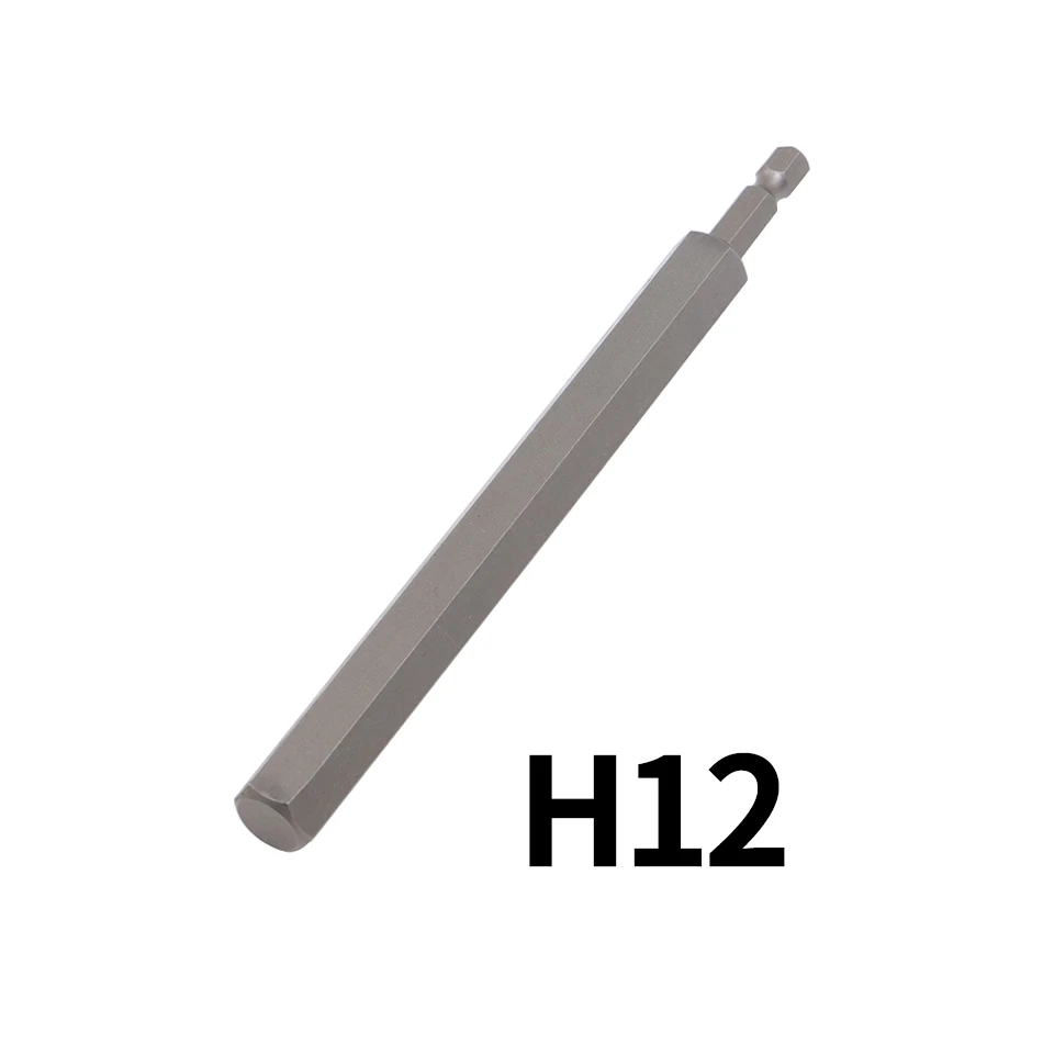 150mm Hex Screwdriver Bits for Electric Drill 1/4"(6.35mm) Shank Diameter Magnetic S2 Steel H8 H10 H12 H14