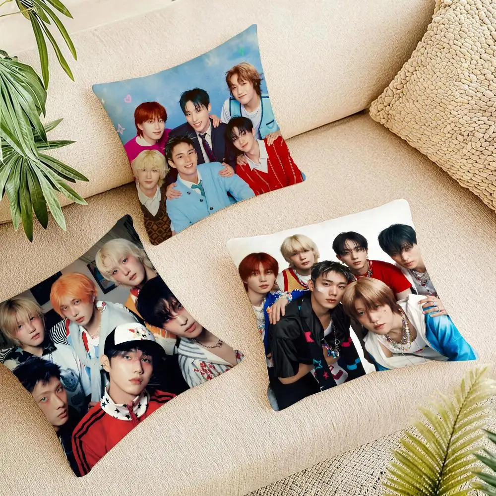 Korean Kpop Band P-p1harmony Cushion Cover Organic Linen Square Pillow Case Durable Non-Allergenic And Kind To Skin