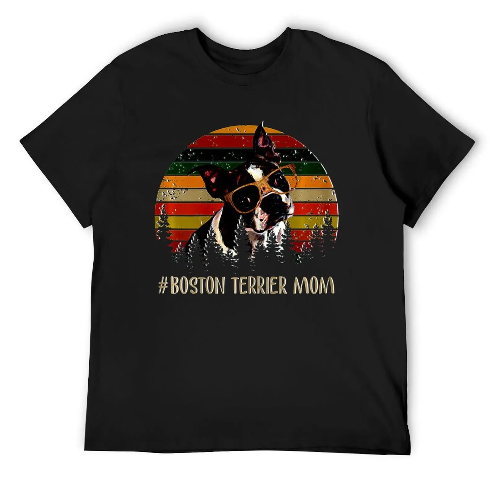 

Womens Retro Vintage Boston Terrier Mom T Dog Lover Gifts T-Shirt oversized t shirt aesthetic clothes T-shirt men