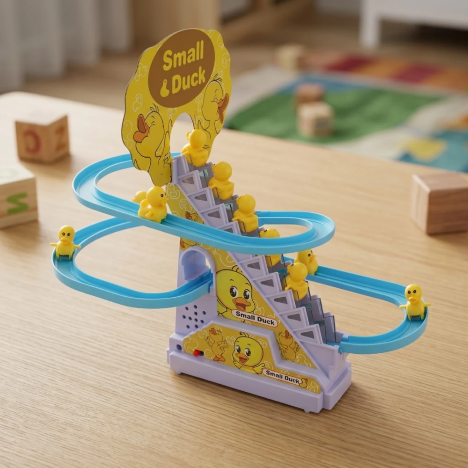 electric-duck-climbing-stairs-toy-interactive-duck-climbing-stairs-toy-playset-flashing-funny-for-toddlers-playroom-home
