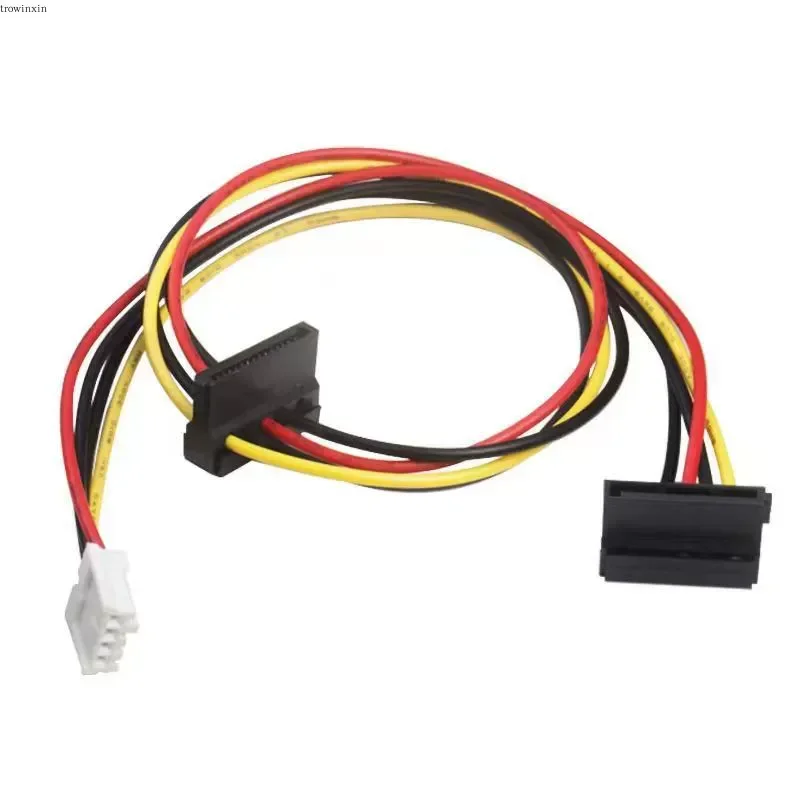 for Small 4pin to SATA Female Main Board Power Adapter Cable 15P Female to 4 Pin Power Cord One to Two Splitter