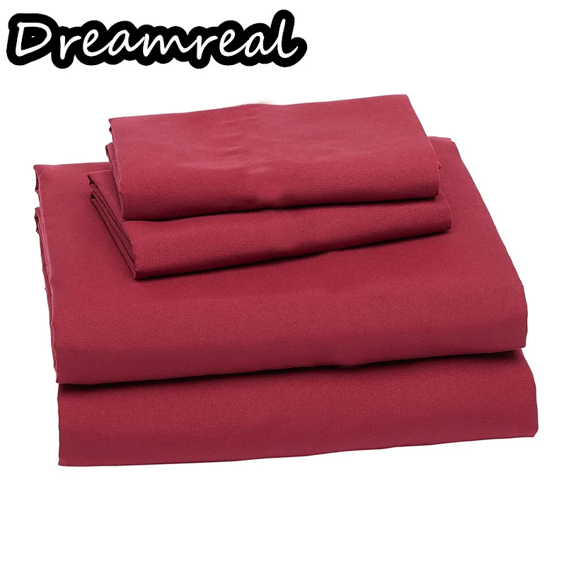 Luxury Ultra Soft 100% Egyptian Cotton Set with Fitted Sheet Flat Sheet Pillowcase Lightweight Comfortable Bedding Bedsheet Set