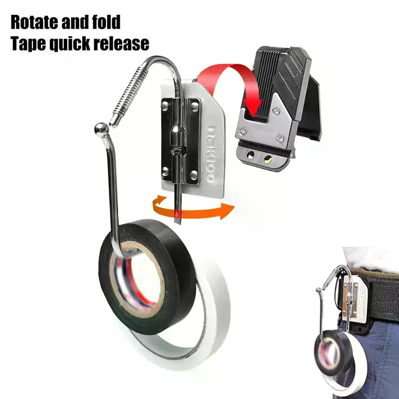 Electrician Specific Quick Hanging Buckle Universal Waist Insulation Tape Folding Hanging Buckle Tool Hook Electric Tools Parts
