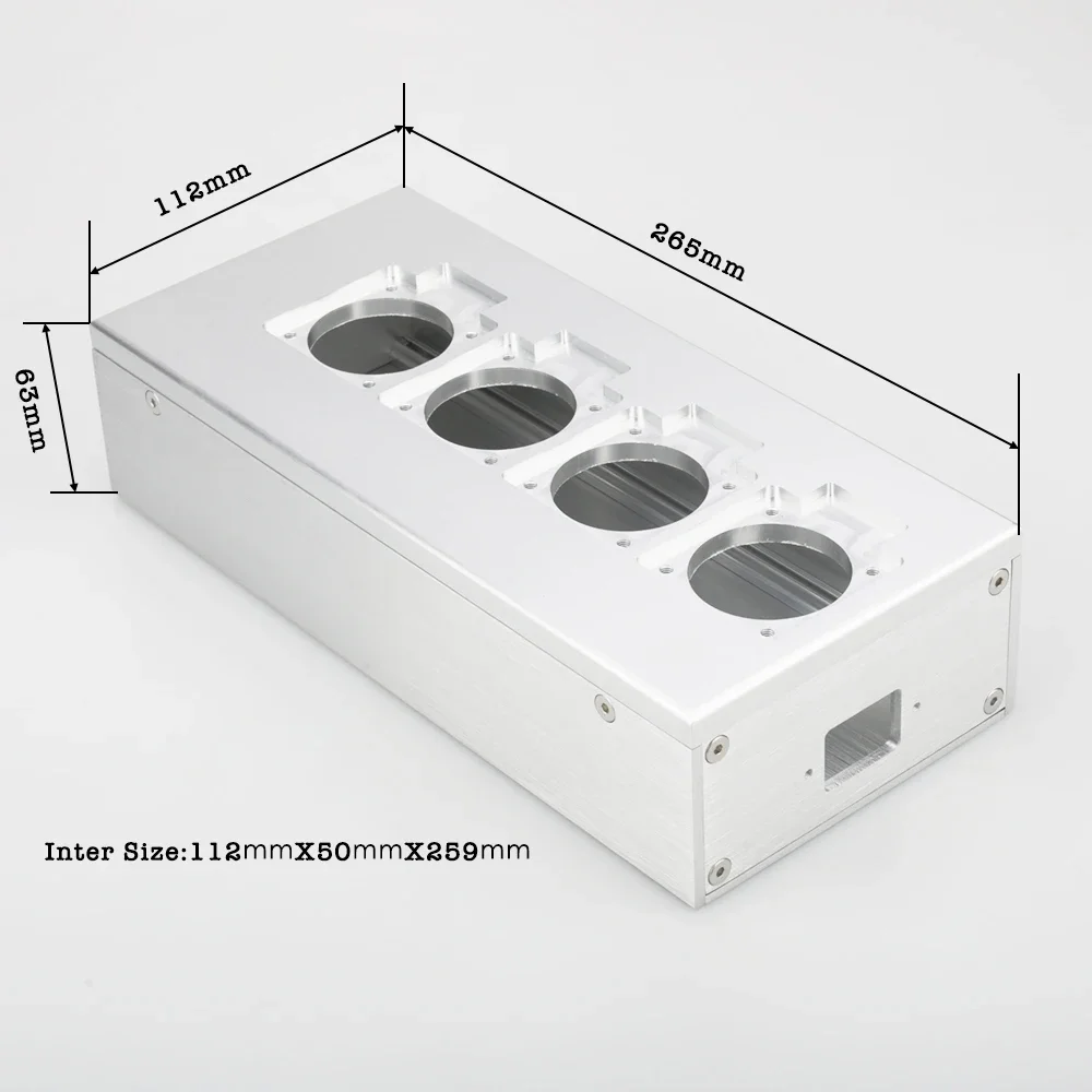 New PC1 Full aluminum HIFI EU power case European standard power socket chassis HiFi DIY box