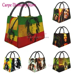 Bob Marley Bolsas de almuerzo aisladas para refrigerador portátil Bento Box Beach Camping Travel