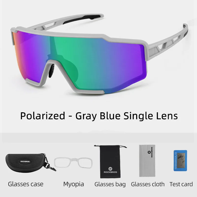 ROCKBROS Fahrradbrille Photochrome Radsport-Sonnenbrille Sport Polarisierte Herren-Sonnenbrille MTB Rennrad-Brille Eyewear