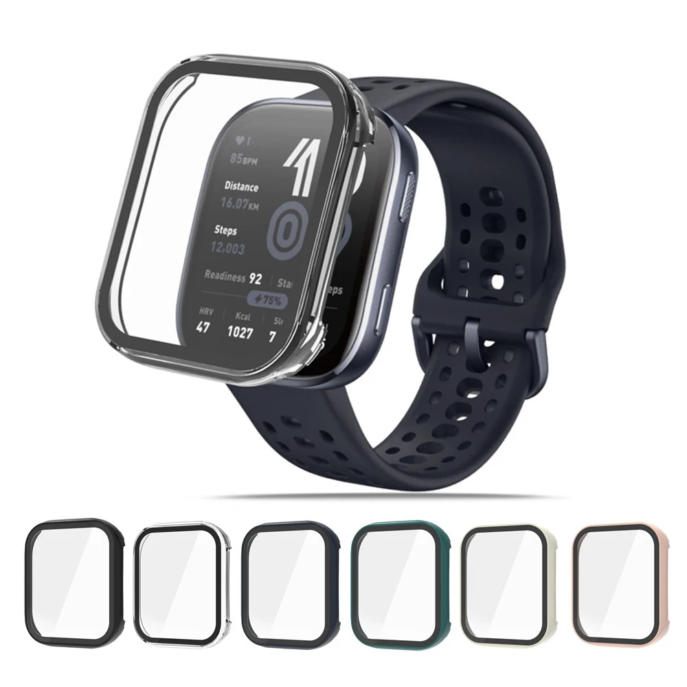

Hard Shell Glass Screen Protector Film Smartwatch Full Frame Case For Amazfit Bip 6 Smart Watch Bip6 Protective Bumper Cover