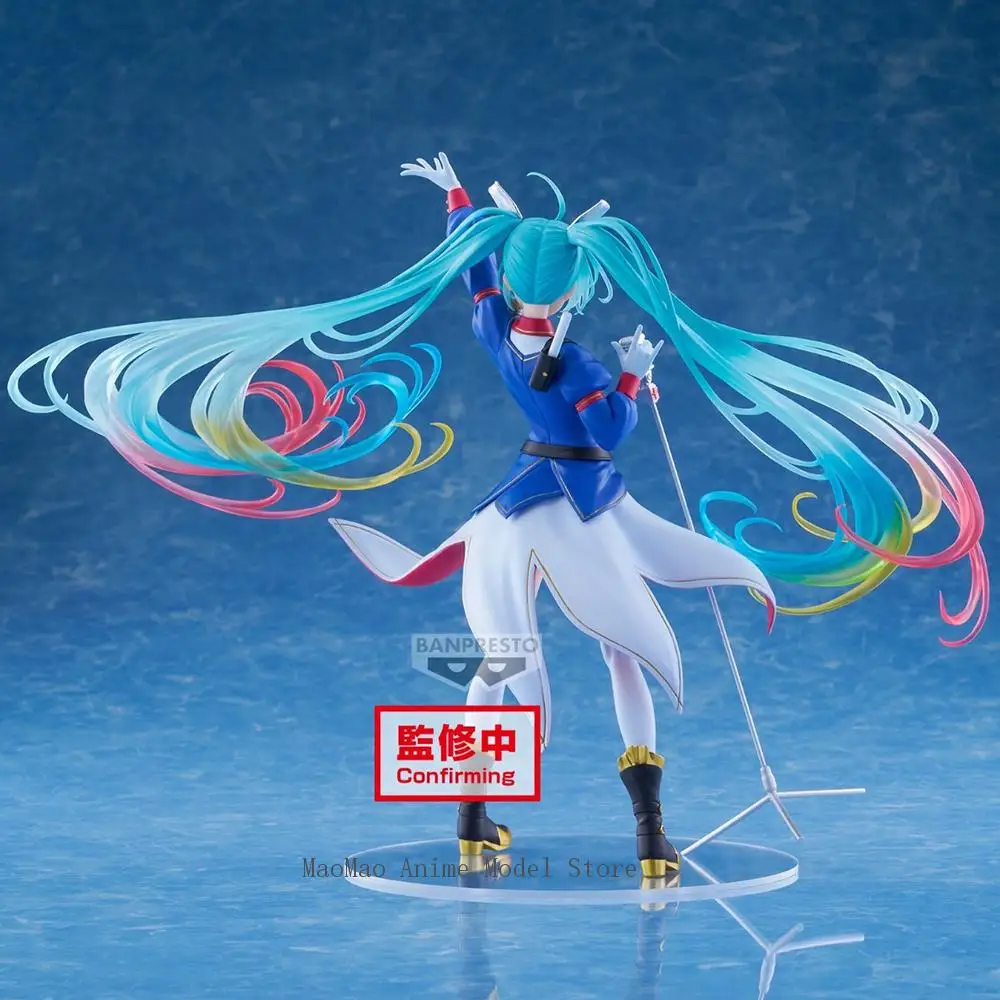 Oryginalna figurka Banpresto BPEV Hatsune Miku (Gundam x Miku Anniversary Special Project) Anime Kolekcjonerskie modele zabawek 21 cm