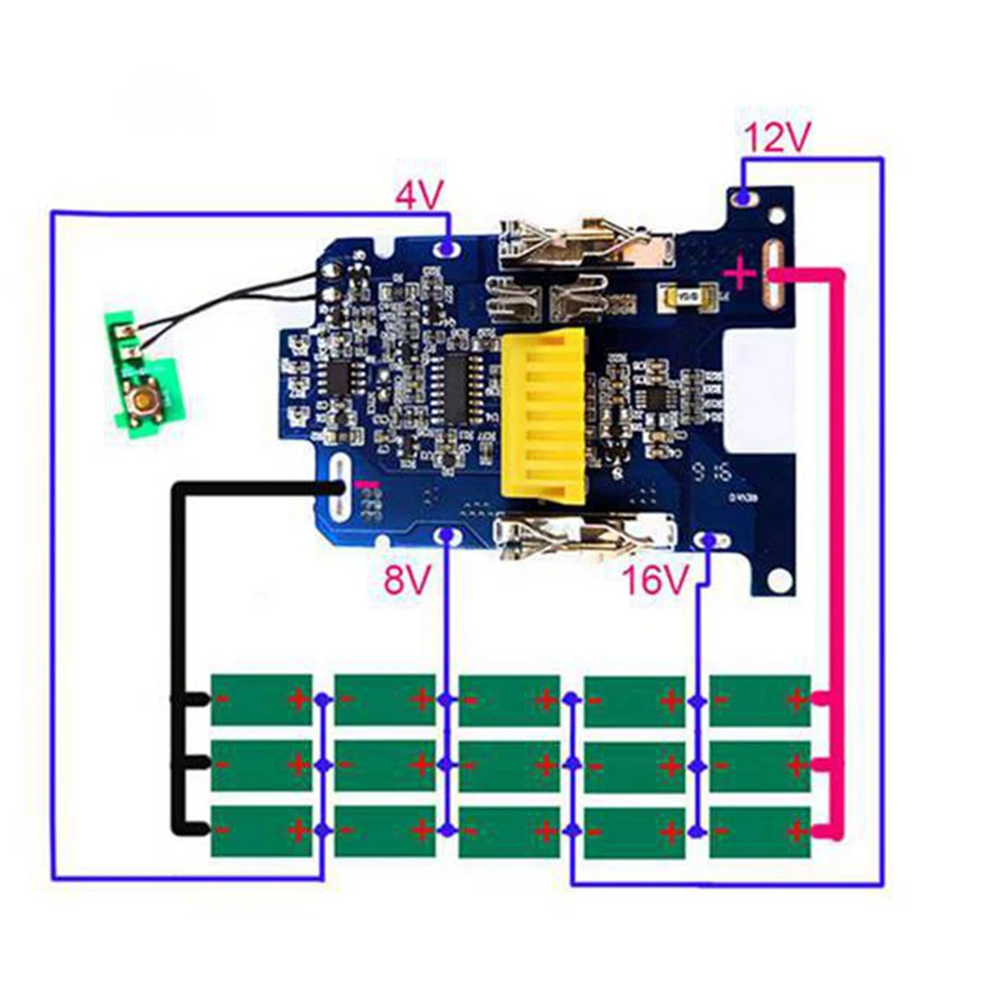 10 Uds BL1830 batería de iones de litio BMS PCB Placa de protección de carga para herramienta eléctrica Makita 18V BL1815 BL1860 LXT400 Bl1850