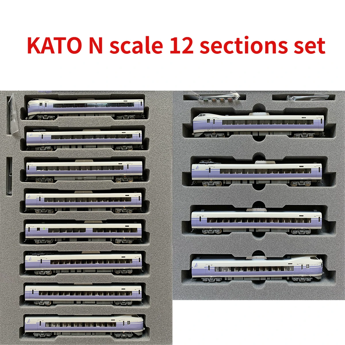 

KATO N Scale 1/160 Train Model 10-1342/1343 E351 Series SUPER AZUSA 8 Basic + 4 Additional Train Model Toy Gift