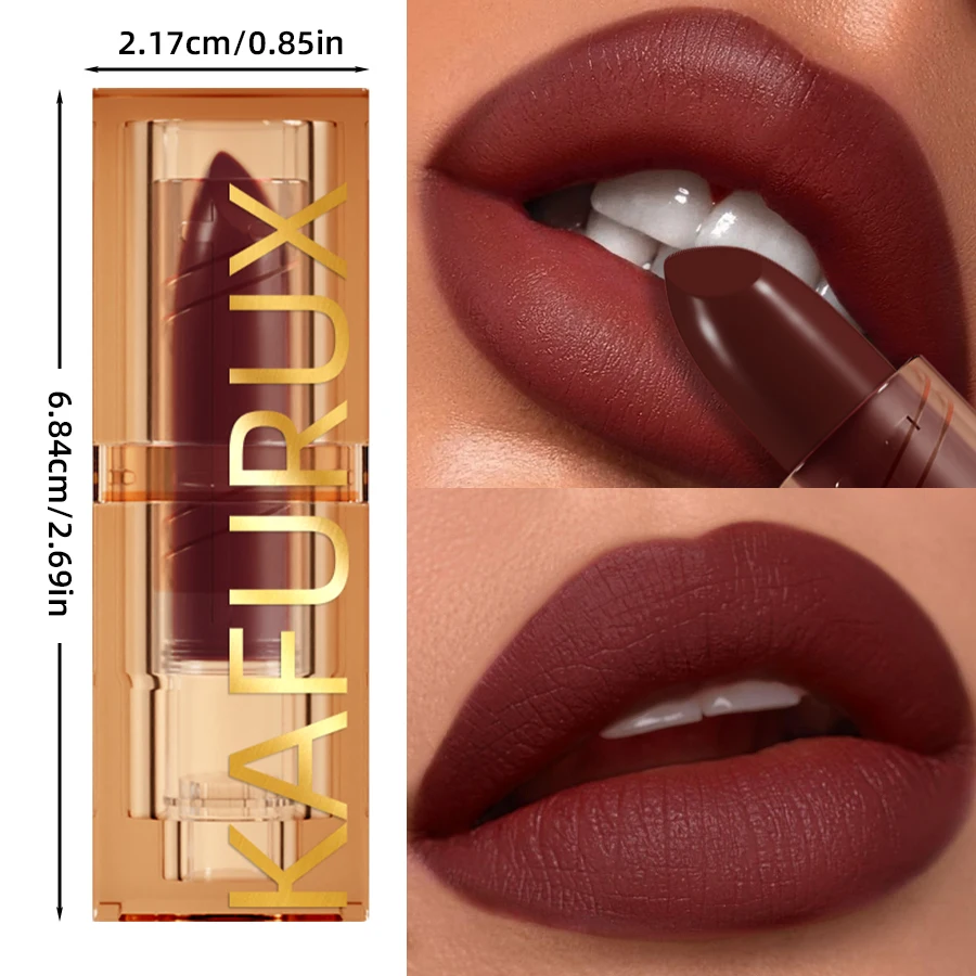 Batom profissional à prova d'água, maquiagem labial de longa duração, pigmento nude, marrom, vermelho, veludo fosco, cosméticos, 1 peça