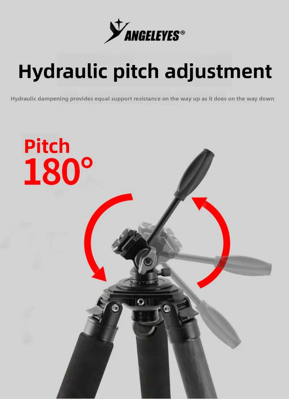 Neuer intelligenter astronomischer Teleskop-Schwenkstativkopf für hydraulische Latitude-Kopfmontagen – tragbarer Panoramakopf für die Aufnahme – Detail 2