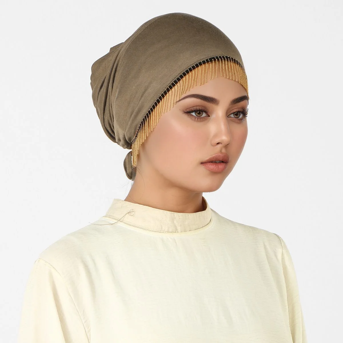 Modal Strap Cotton Inner Hijab Cap Islam Undercap With Tie Bonnet Instant Hijabs For Women Plain Muslim Turban Ramadan Eid