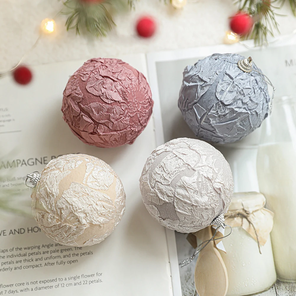 

2pcs 9cm Christmas Tree Balls Ornaments Xmas Tree Hanging Pendant Noel Navidad Home Decoration New Year 2025