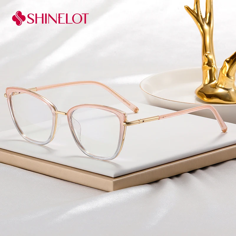 

97758 Lady Glasses Female Literary Cat Eye Prescription Eyeglasses Frame Eye Protection Reading Eyewear Delicate Accessories