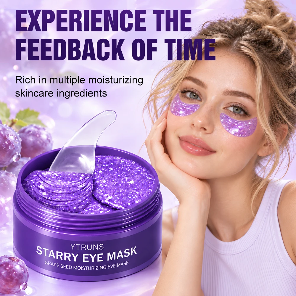 Grape Eye Patches, Hydrating Under-Eye Care to Help Reduce the Look of Dark Circles, Fine Lines and Puffiness, Daily Use