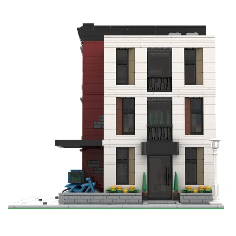 City Street View Model Moc Building Bricks Bookshop Headquarters Technology Modular Blocks Gift Christmas Toys DIY Sets Assembly