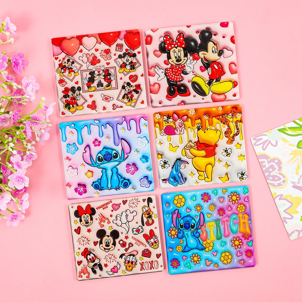 1pc/6pcs Disney Series Fridge Magnets Vibrant Colorful Home Use Fridge Decorative Cute And Practical Refrigerator Stickers