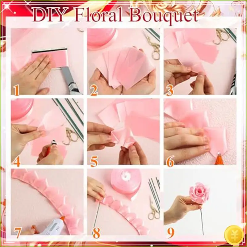 Artificial Roses Bouquet Flowers Bouquet Wrapping Paper Flower Wrapping Paper Pink
