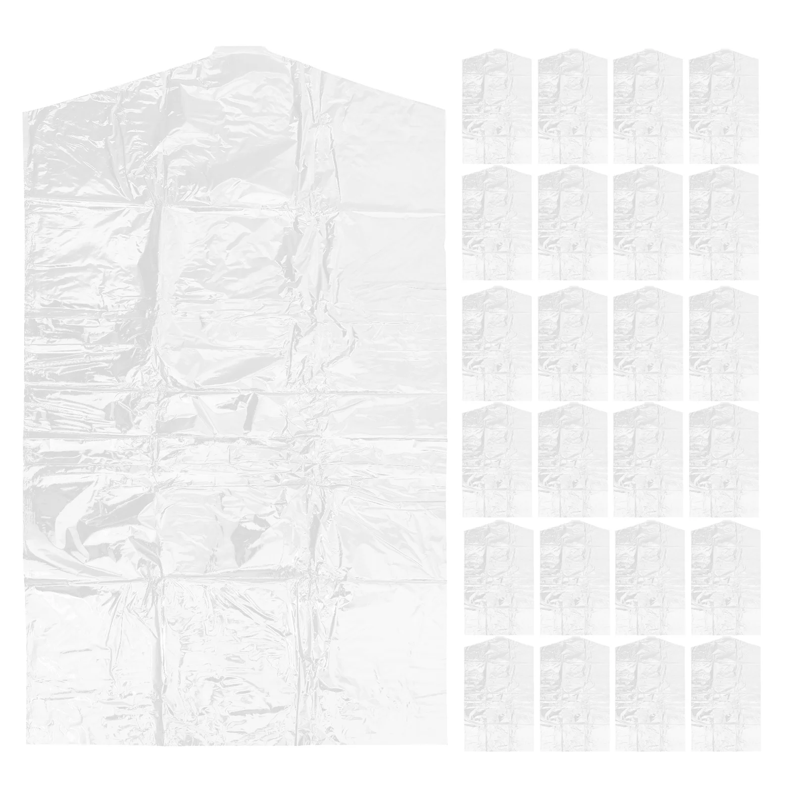 

60Pcs Clear Garment Dust Cover Plastic Clothes Protector Cover for Seasonal Storage Travel Wardrobe Dustproof Solution