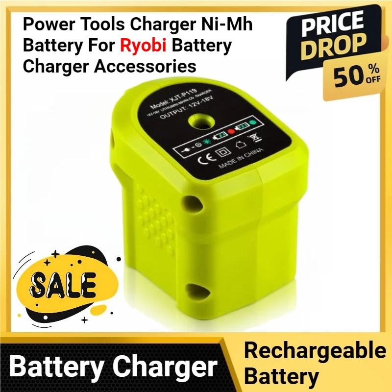 

Зарядное устройство для электроинструментов, Ni-Mh аккумулятор для Ryobi, аксессуары для зарядного устройства, огнестойкий P107 P108, 12 В, 14,4 В, 18 В