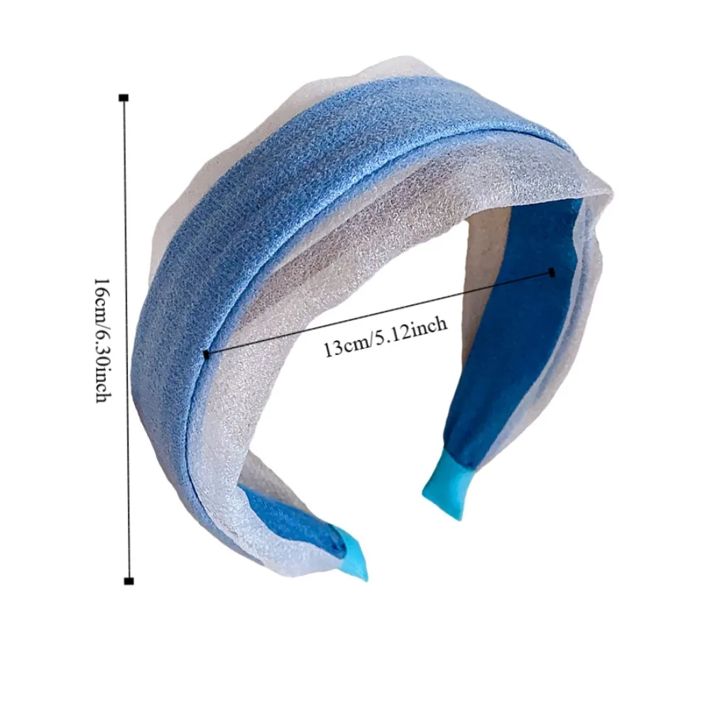 Temperament Koreanischen Stil Frauen Haar Hoop Süße Mesh Chiffon Stirnband Kopfbedeckung Alle-spiel Breiten Rand Haarband Täglichen