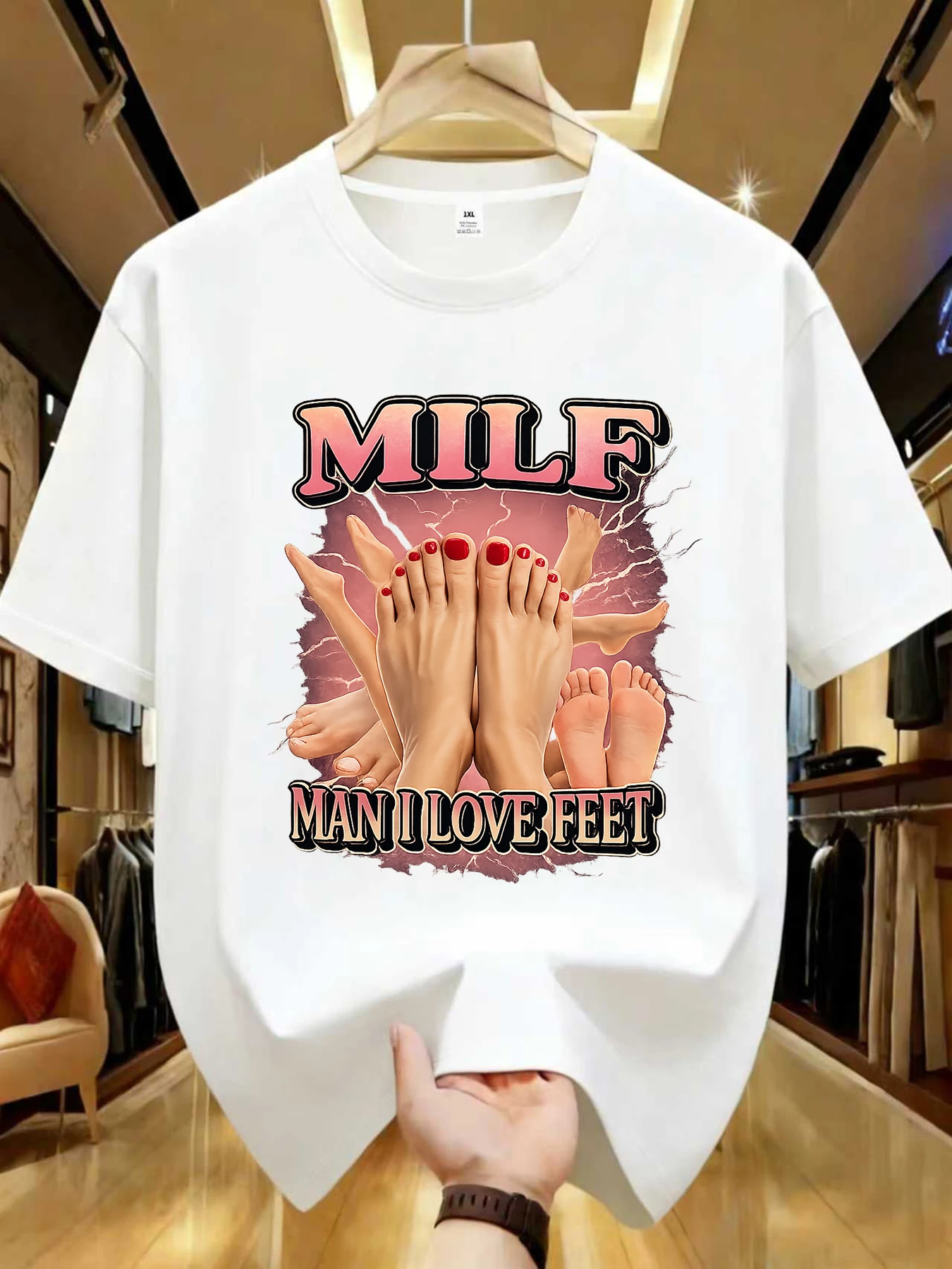 

【WZM1041161】Creative pattern printed plus size women's round neck summer casual short sleeved street fashion versatile T-shirt